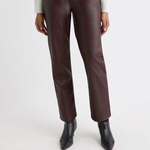 Chocolate Brown Vegan Leather Pants